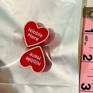 Vintage Valentine Red Heart Earrings Clip On Love